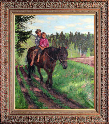 Богданов-Бельский Николай Петрович. Мальчики на лошади 